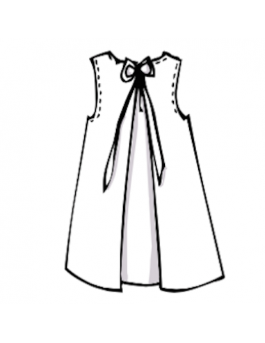 Rameau d'Olivier - Robe trapèze à grand pli...