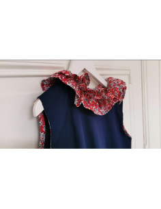 Rameau d'Olivier - Robe trapèze à grand pli creux dans le...