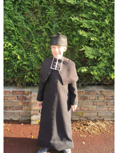 Déguisement de soutane, prêtre, abbé, pape, evêque, St Nicolas, cardinal, curé