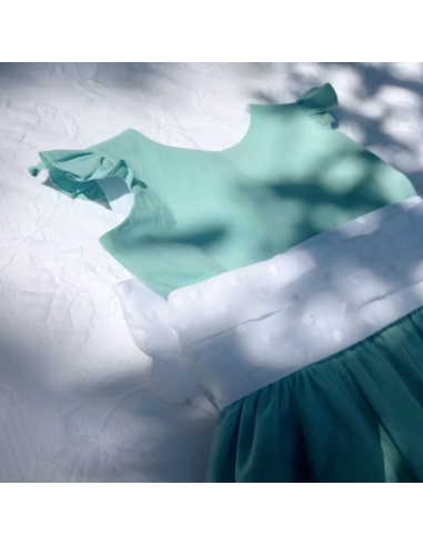 Prunelle - Robe dos V et mancherons volantés