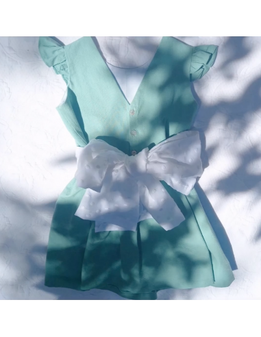 Prunelle - Robe dos V et mancherons volantés