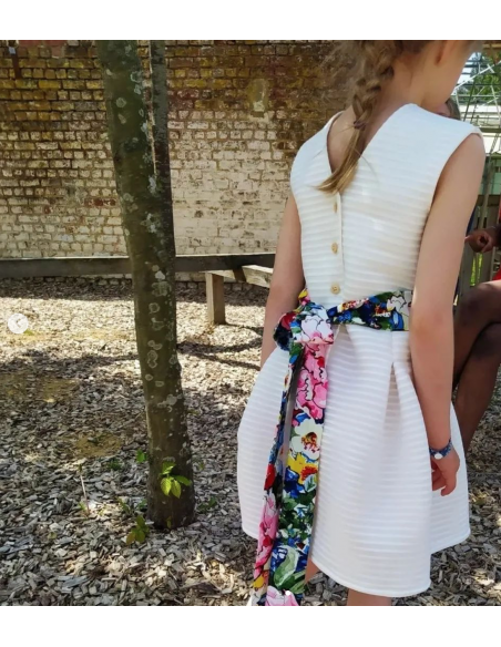 Digitale - Robe dos V et jupe 2 plis creux