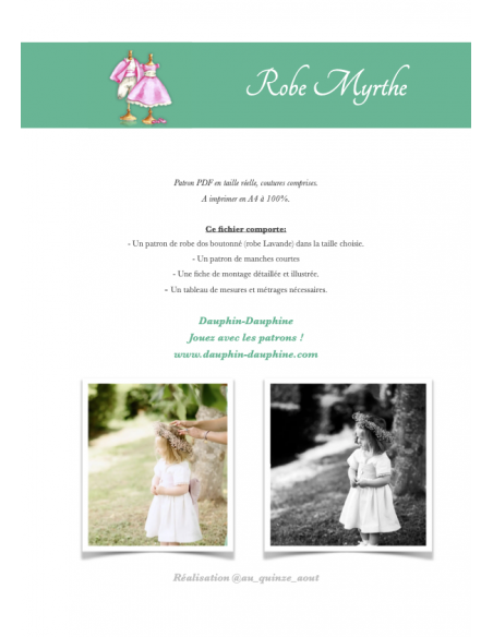 Myrthe - Robe d'été à manches courtes
