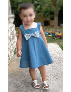 Pyrèthre - Robe d'été à bretelles et encolure carrée,...