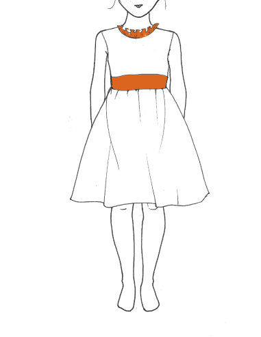 Opium - Robe empire col Frou-Frou