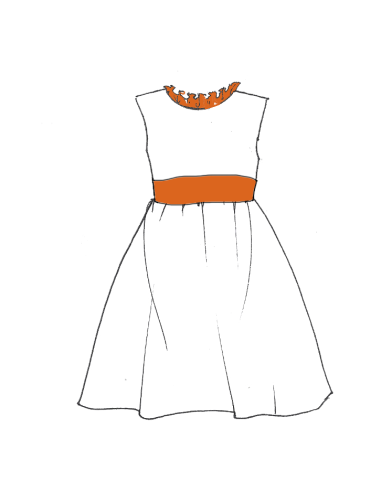 Opium - Robe empire col Frou-Frou