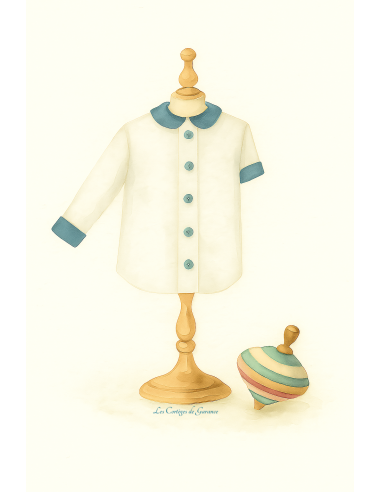 Chemise Baudouin boutonnée à col Claudine