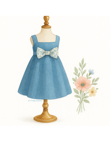 Robe à bretelle et jupe patineuse pour cortège de demoiselles d'honneur