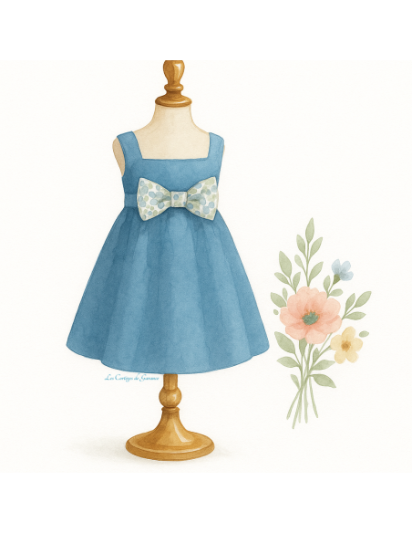 Robe à bretelle et jupe patineuse pour cortège de demoiselles d'honneur