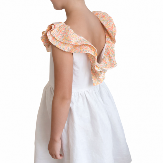 Arum - Robe dos nu et col à double volants