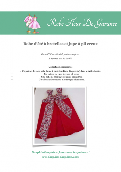 Fleur de Garance - Robe d'été taille haute à bretelle et... 2