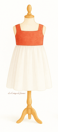 Fleur de Garance - Robe d'été taille haute à bretelle et... 2