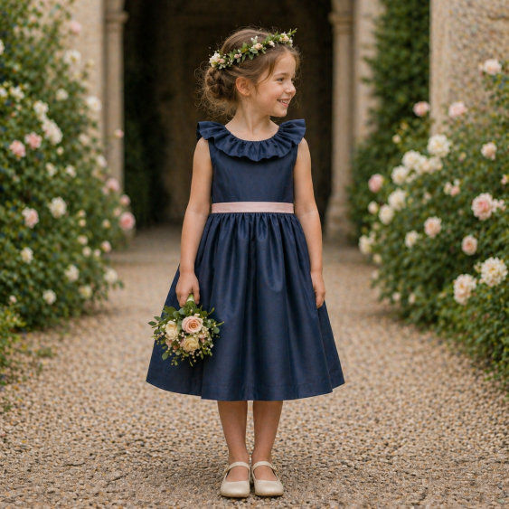 Cannelle - Robe dos V et col volanté 2