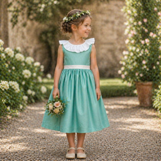 Iris - Robe à col volanté