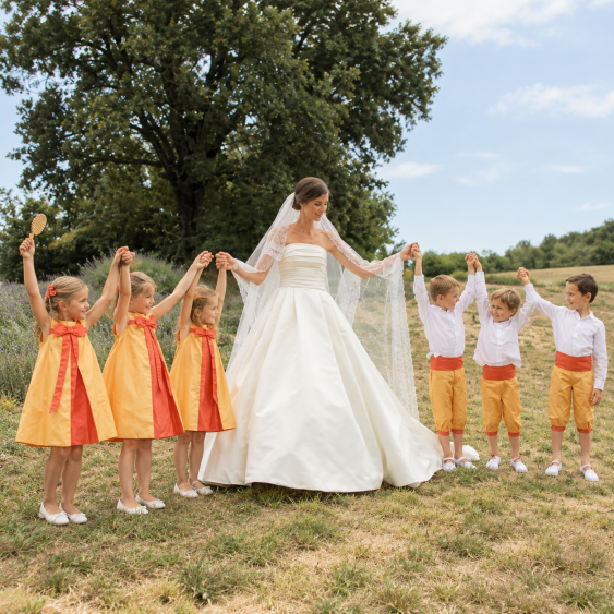 Acanthe - Robe taille haute et jupe à pli creux