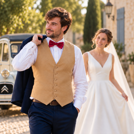 Patron de gilet homme pour mariage ou cérémonie